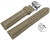 Schnellwechsel Uhrenband Leder Butterfly gepolstert genarbt Taupe 18mm 20mm 22mm 24mm 26mm 28mm