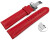 Schnellwechsel Uhrenband Vegan Korn rot gepolstert Kippfaltschließe 18mm 20mm 22mm 24mm