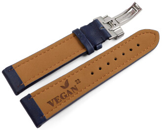 Uhrenarmband Kippfaltschließe Vegan Korn blau...