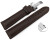 Schnellwechsel Uhrenband Vegan Korn dunkelbraun gepolstert Kippfaltschließe 18mm 20mm 22mm 24mm