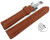 Schnellwechsel Uhrenband Vegan Korn hellbraun gepolstert Kippfaltschließe 18mm 20mm 22mm 24mm