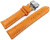 Uhrenband mit Butterfly stark gepolstert Kroko orange 18mm 20mm 22mm 24mm