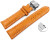 Schnellwechsel Uhrenband mit Butterfly stark gepolstert Kroko orange 18mm 20mm 22mm 24mm