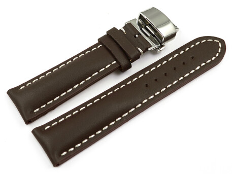 Uhrenband mit Butterfly stark gepolstert glatt...