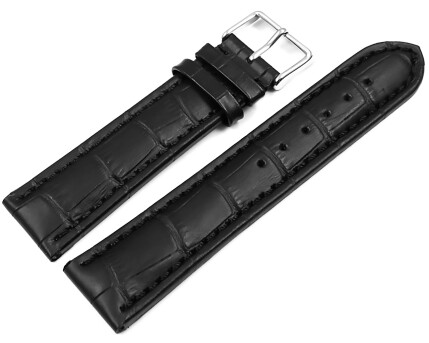 XL Uhrenarmband gepolstert Leder Kroko Prägung...