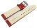 XL Uhrenarmband gepolstert Leder Kroko Prägung rot 18mm 20mm 22mm 24mm 26mm 28mm