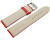 Uhrenarmband Leder stark gepolstert rot 18mm 20mm 22mm 24mm