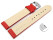 XL Schnellwechsel Uhrenband echtes Leder gepolstert genarbt rot TiT 18mm 20mm 22mm 24mm 26mm 28mm