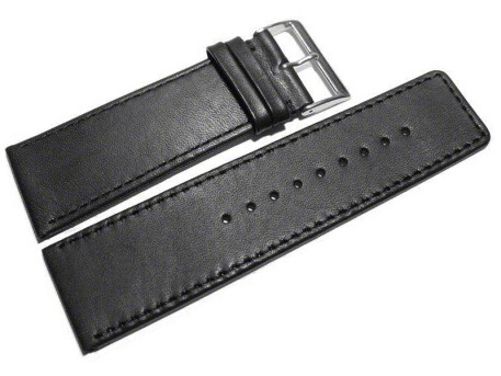 Uhrenarmband Leder glatt schwarz 30mm 32mm 34mm 36mm 38mm...