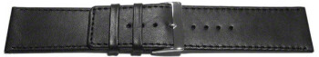 Uhrenarmband Leder glatt schwarz 30mm 32mm 34mm 36mm 38mm 40mm