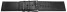 Uhrenarmband Leder - glatt - schwarz - 30, 32, 34, 36mm, 38mm, 40mm