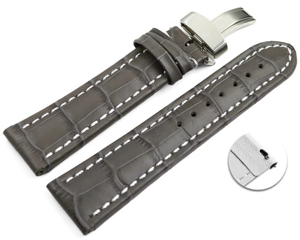 Schnellwechsel Uhrenarmband Kippfaltschließe Leder...