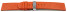 Uhrenarmband Kippfaltschließe Glatt mit Lochung orange 18mm 20mm 22mm 24mm