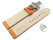 XL Schnellwechsel Uhrenarmband mit Butterfly Leder Kroko orange TiT 18mm 20mm 22mm 24mm 26mm 28mm