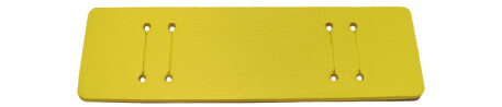 Unterlage für Uhrenarmbänder - echt Leder - gelb - (max. 14mm)