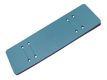 Unterlage für Uhrenarmbänder - echt Leder - hellblau - (max. 22mm)