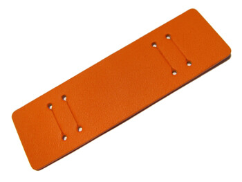 Unterlage für Uhrenarmbänder - echt Leder - orange - (max. 22mm)