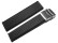Faltschließe Silikon Struktur schwarz 18mm 20mm 22mm 24mm